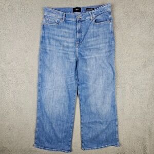 7 For All Mankind Lotta Cropped Charleston Jeans 32 33x28.5 Kick Flare Y2K